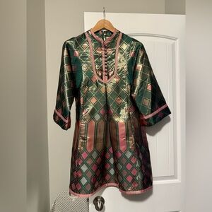 Tuckernuck Geometric Patterned Tunic Dress